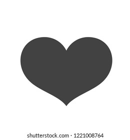 black heart on a white background for cards, cards, logo