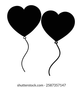 Black Heart On White Background.