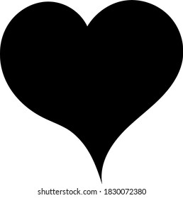 Black heart - outline drawing for an emblem or logo, illustration for creating a screensaver template. 
Icon for halloween holiday.