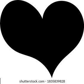 Black heart - outline drawing for an emblem or logo, illustration for creating a screensaver template. 
Icon for halloween holiday.