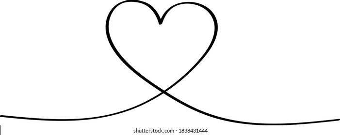 Black heart - outline drawing for an emblem or logo, illustration for creating a screensaver template. 
Icon for halloween holiday.