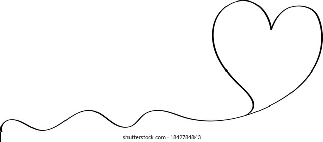 Black heart - outline drawing for an emblem or logo, illustration for creating a screensaver template. 
Icon for halloween holiday.