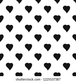 Black Heart pattern seamless vector repeat geometric for any web design