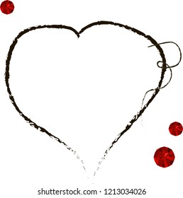 Black heart. Red diamond.