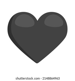 Black Heart Sign Emoji Icon Illustration. Love Vector Symbol Emoticon Design Clip Art Sign Comic Style.