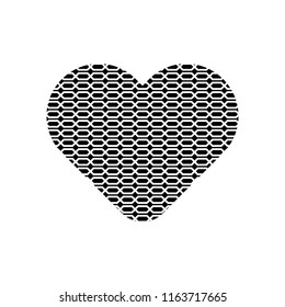 Black heart sign vector on white background.