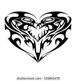 Black Heart Tattoo Stock Vector (Royalty Free) 533841478 | Shutterstock