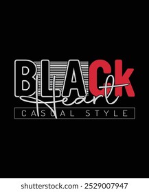Black Heart Typography T-shirt Design