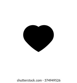Black heart. Vector icon