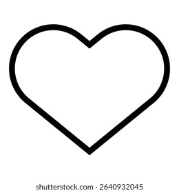 black heart vector icon for Valentines day, vector heart shape, Heart, love, romance.	
