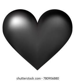 Black heart vector illustration
