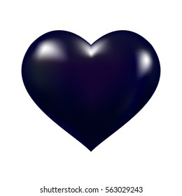 Black heart vector sign