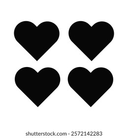 A black heart with a white background