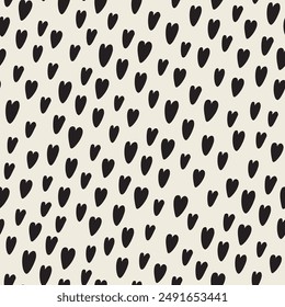 Patrón sin costuras decorativo de corazones negros. Repitiendo fondo. Impresión de Fondo de pantalla con mosaico.