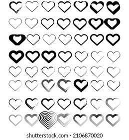 black hearts. black hearts logo design svg