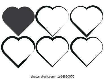 Corazón negro hecho con trazos.