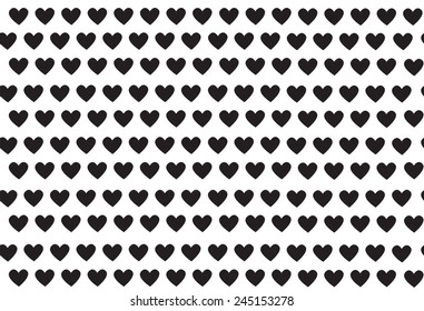 black hearts, pattern with hearts, Heart,vector