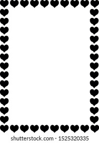 black  Hearts Random Background. Can be written a text in the middle. St. Valentine's Day. Romantic Scattered Hearts Texture. Love. Sweet Moment. Design for Weddings, Anniversary, Mother's Day.