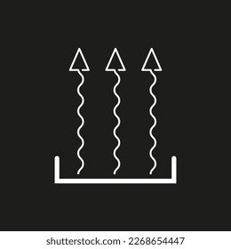 black heat icon arrows. Air flow. Vector illustration.