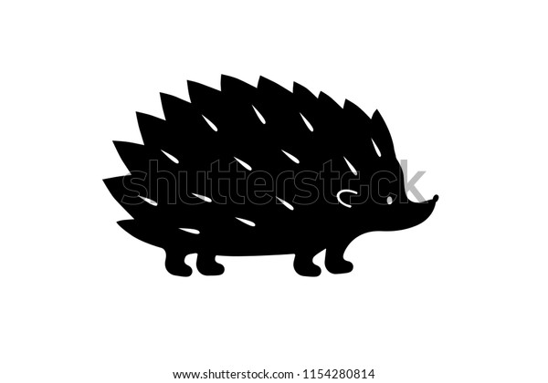 Silhouette De Herisson Noir Ombre Vectorielle Image Vectorielle De Stock Libre De Droits