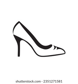 Black Heel Icon Vector Design