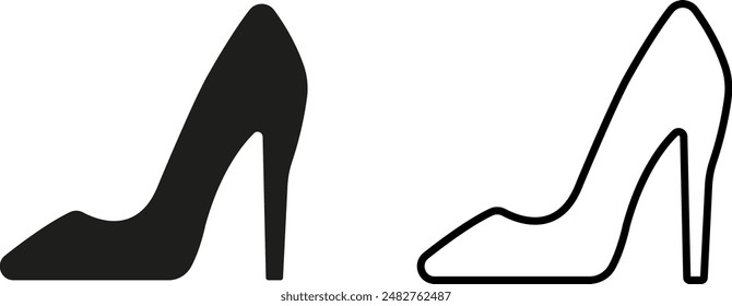 black heels sign symbol icon vector design