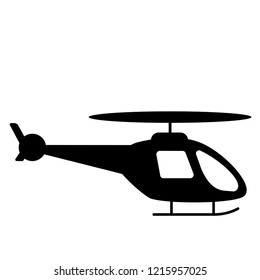 black helicopter isolated icon vector