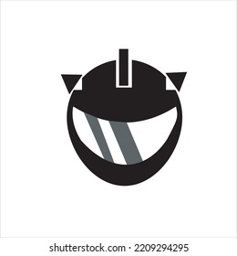 black helmet, on a white background. vector illustration.