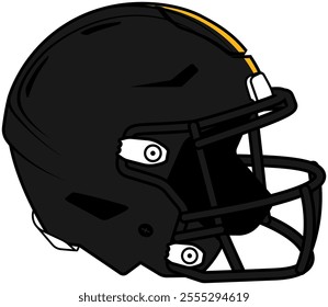 Black helmet of the Pittsburgh Steelers American football team