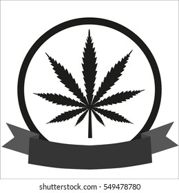 black hemp on a white background