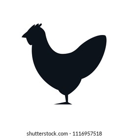 Black hen Silhouette 