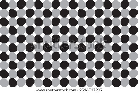 Black heptagon pattern diagonally with gray seamless. Perfect for printing, textiles and floor tiles