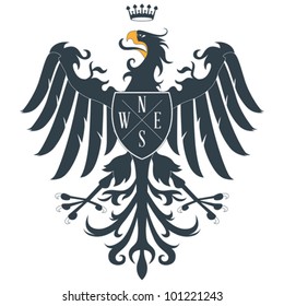 Black heraldic eagle