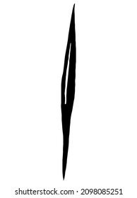 Black herb. Vector clipart. Hand drawn