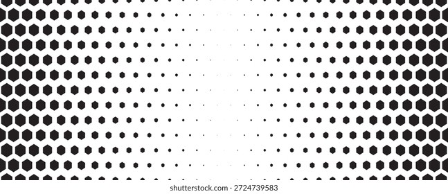 Patrón de panal de desvanecimiento de textura de gradiente de hexágono negro 