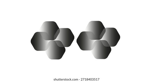 Black hexagon, honeycomb, design element, shapes, pattern with no strokes modern