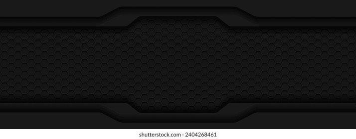 black hexagon material modern background