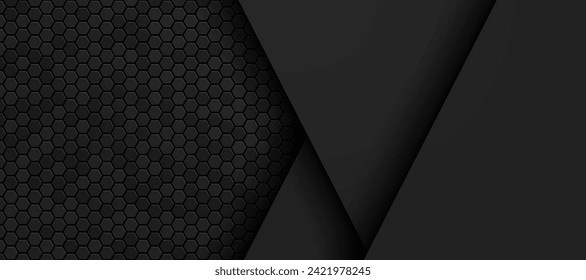 fondo hexagonal negro