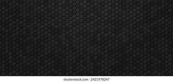 black hexagon material modern background