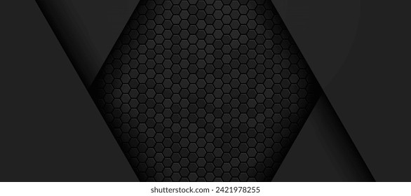 fondo hexagonal negro