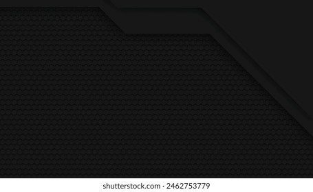 Fondo moderno de material hexagonal negro