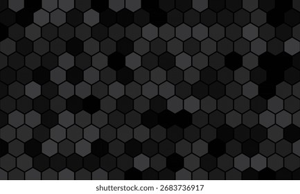 black hexagon material modern background