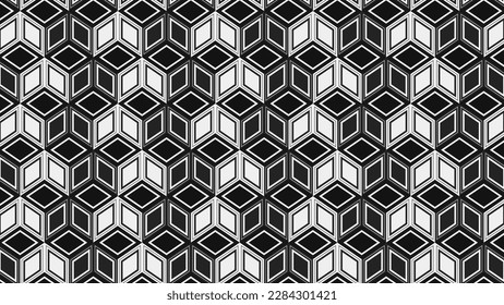 black hexagon pattern vector background