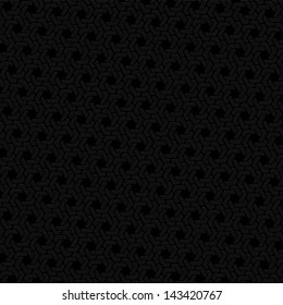 Black hexagon seamless retro vector background for wallpaper and presentation