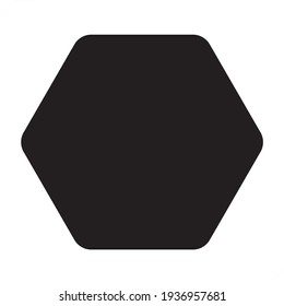  Black Hexagon - vector illustration icon