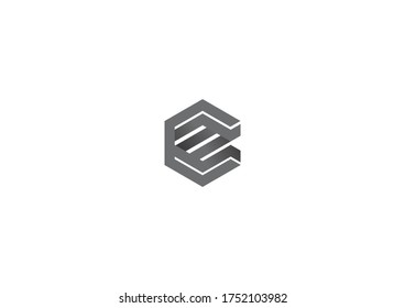 Black hexagonal logo design icon