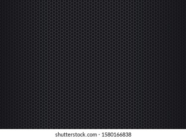 Black hexagonal mesh background, vector image.