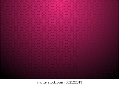 Black hexagonal mesh on pink background vector illustration.