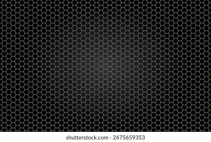 Fondo de Vector de textura hexagonal negro