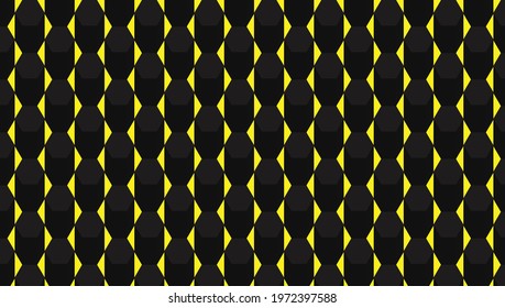 Black hexagons and yellow background